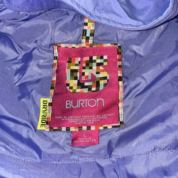 Burton Kids Puffer Jacket - Blue and Red Cherry Design